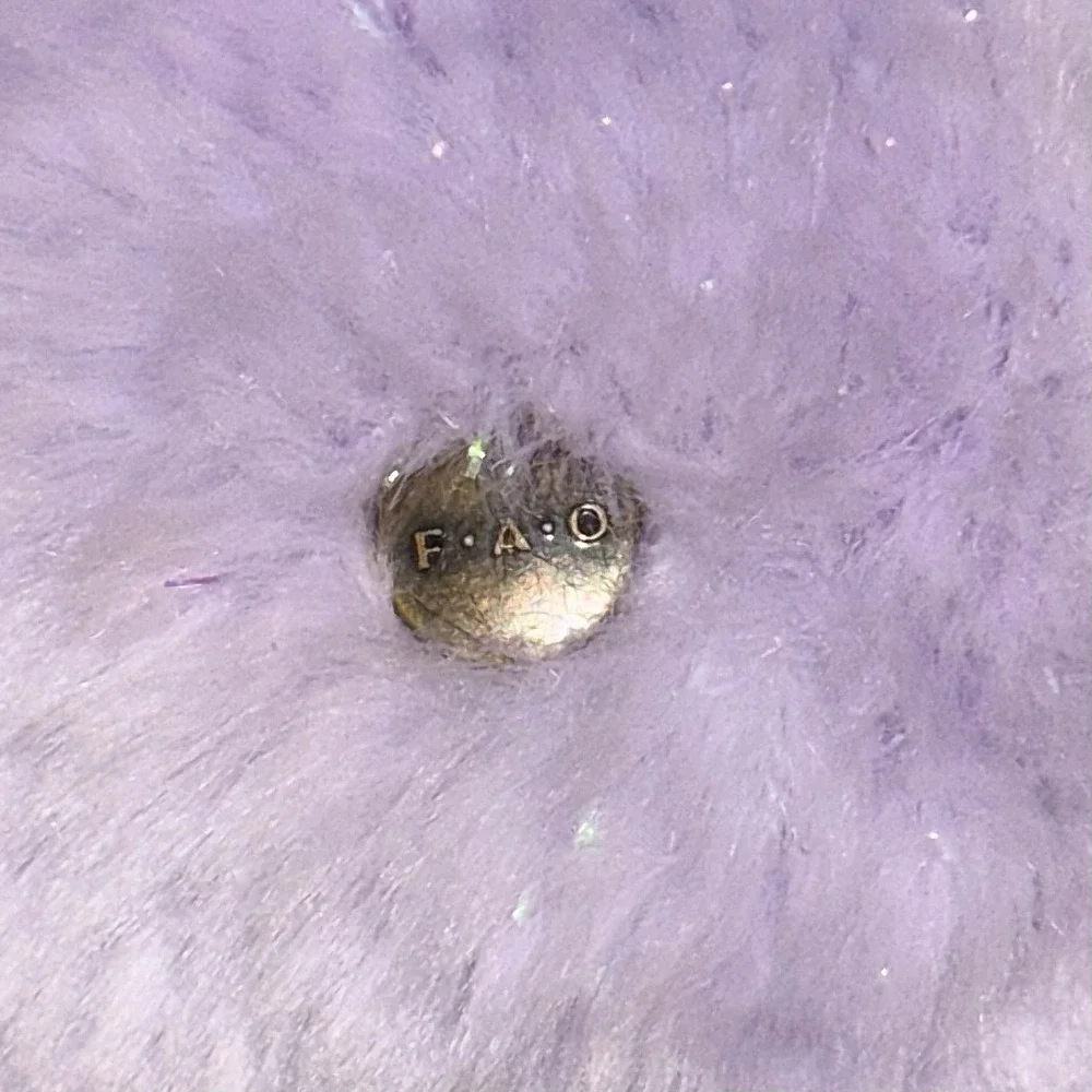 FAO Schwarz Sparklers Plush Sloth Stuffed Animal Lavender Purple Glitter Sparkle